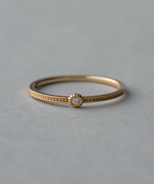 ete（エテ）の「○K10YG レイヤード ダイヤモンド リング（リング